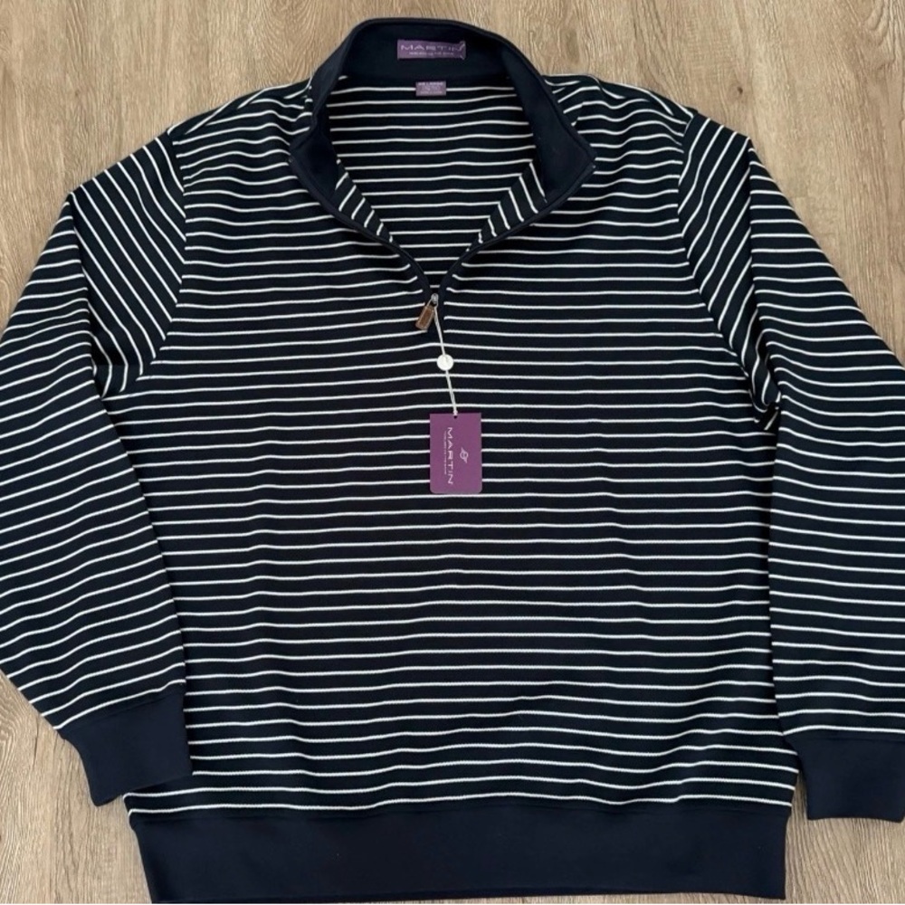 Martin Golf Apparel 1/4” Striped Pullover XXL NWT